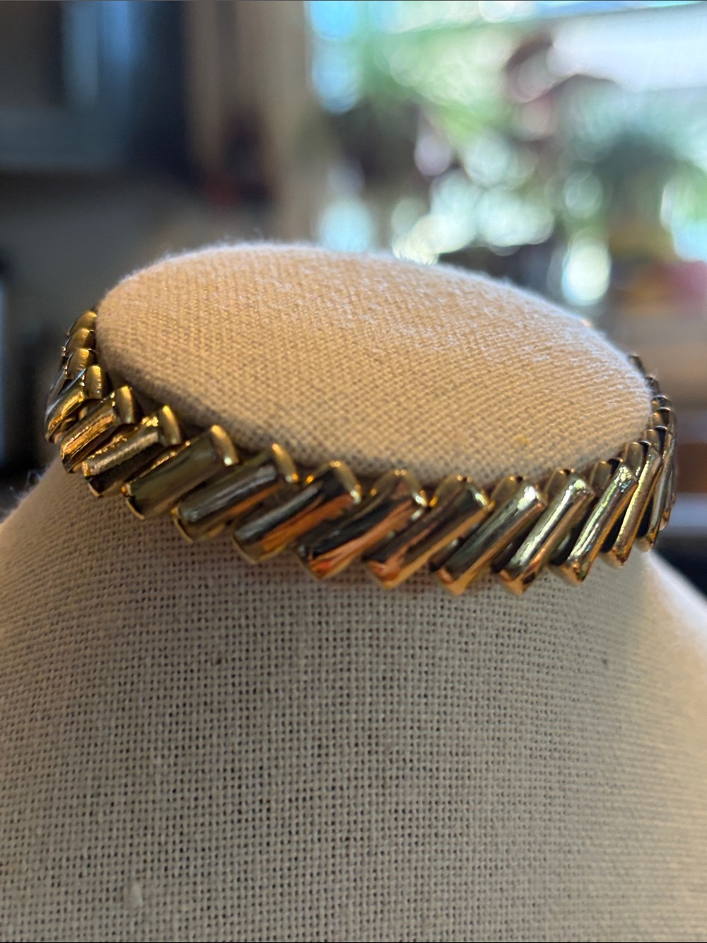 Gold-Tone Zigzag Link Bracelet